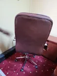 Kiti cha Ofisi cha Brown Leather Executive - 4