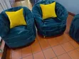 Viti vya Mkono vya Teal Tub - 1