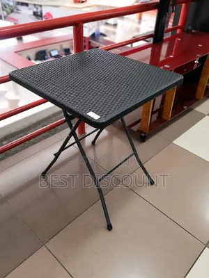 Black Foldable Chairs with Collapsible Table