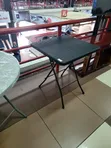 Black Foldable Chairs with Collapsible Table - 2
