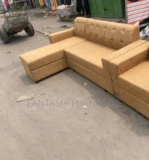 Kochi ya L-Shape ya Seater 5 Nyeupe
