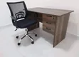 3-Tier Office Desk with Swivel Mesh Chair - 2