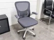 Ergonomic Mesh Office Chair - Grey with White Base - 2