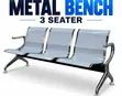 Boss Office Products Benchi la Kusubiri la Chuma la Silver la Viti 3 - 1