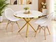 Outdoor Gold Finish Table and Chair Set - 1