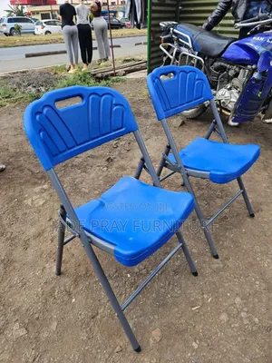 Brand New Blue Foldable Chairs (Set of 2)